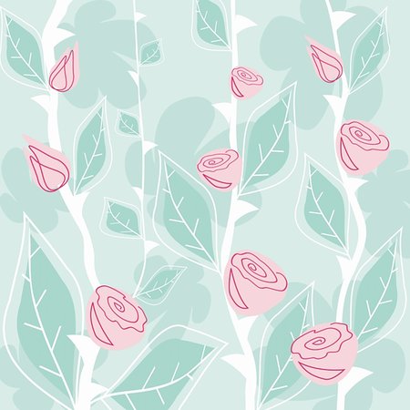 florist background - Pink roses on a blue background Stock Photo - Budget Royalty-Free & Subscription, Code: 400-05207458