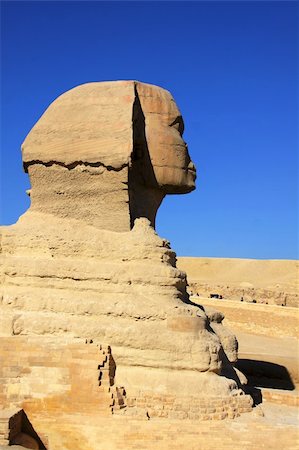 simsearch:859-07283852,k - great ancient sculpture of egyptian sphinx and pyramid Stock Photo - Budget Royalty-Free & Subscription, Code: 400-05207690