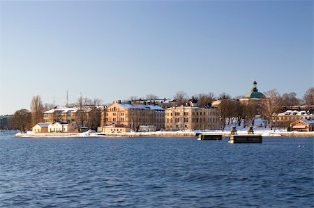 stockholm night cityscape - a landscape view of stockholm city Stock Photo - Budget Royalty-Free & Subscription, Code: 400-05208238