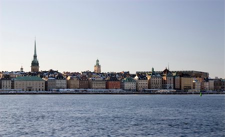 stockholm night cityscape - a cityscape view of stockholm city Stock Photo - Budget Royalty-Free & Subscription, Code: 400-05208240