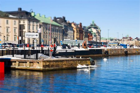 simsearch:400-06692838,k - A view form stockholm city dock Stockbilder - Microstock & Abonnement, Bildnummer: 400-05208263