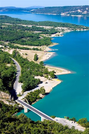 St Croix Lake, Les Gorges du Verdon, Provence, France Fotografie stock - Microstock e Abbonamento, Codice: 400-05208826