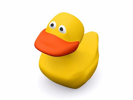 simsearch:400-04240306,k - rubber yellow duck. 3d Stock Photo - Budget Royalty-Free & Subscription, Code: 400-05209565