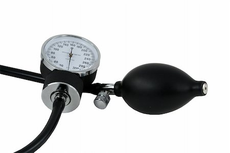 A sphygmomanometer and bulb for taking blood pressure Stock Photo - Budget Royalty-Free & Subscription, Code: 400-05200165