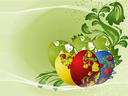 simsearch:400-04242338,k - Background with easter eggs and pattern Photographie de stock - Aubaine LD & Abonnement, Code: 400-05200251