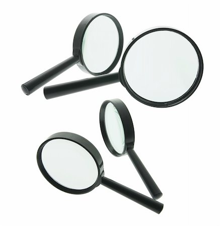 simsearch:400-05200843,k - Magnifying Glasses on Isolated White Background Foto de stock - Super Valor sin royalties y Suscripción, Código: 400-05200843