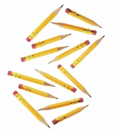simsearch:400-05289294,k - Short Pencils on Isolated White Background Foto de stock - Super Valor sin royalties y Suscripción, Código: 400-05200851