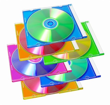 Compact Disc in Plastic Case on White Background Stock Photo - Budget Royalty-Free & Subscription, Code: 400-05200918