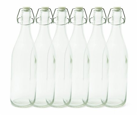 simsearch:400-05288858,k - Glass Bottles on Isolated White Background Stock Photo - Budget Royalty-Free & Subscription, Code: 400-05200921