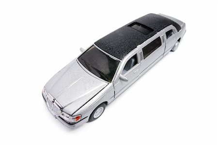 Miniature Stretch Limousine on White Background Stock Photo - Budget Royalty-Free & Subscription, Code: 400-05200982