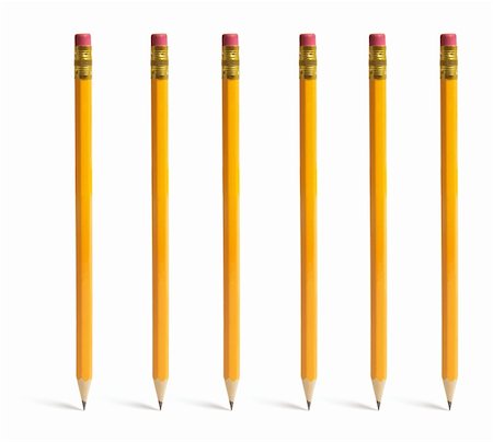 simsearch:400-05289454,k - Pencils Standing on Isolated White Background Photographie de stock - Aubaine LD & Abonnement, Code: 400-05201146