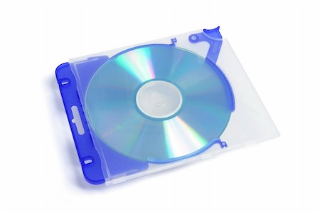simsearch:400-05289454,k - CD in Plastic Case on White Background Photographie de stock - Aubaine LD & Abonnement, Code: 400-05201319
