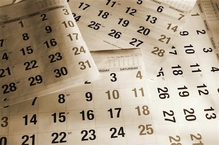 simsearch:400-04777485,k - Close Up of Calendar Pages Fotografie stock - Microstock e Abbonamento, Codice: 400-05201409