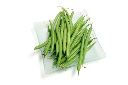 simsearch:400-05369871,k - Plate of Green Beans on White Background Stock Photo - Budget Royalty-Free & Subscription, Code: 400-05201854