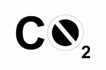 simsearch:400-08192407,k - A CO2 sign with a forbidden sign to symbolize carbon footprint or environmental issues. Stock Photo - Budget Royalty-Free & Subscription, Code: 400-05202151