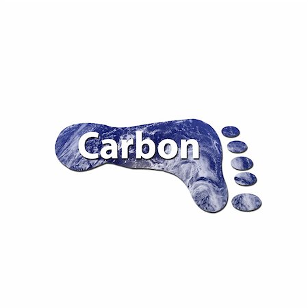 Footprint made up of water to represent environmetal issues or carbon footprint. Water photo from Nasa. Stock Photo - Budget Royalty-Free & Subscription, Code: 400-05202227