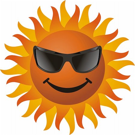 simsearch:400-04814877,k - vector smiling sun with glasses Stock Photo - Budget Royalty-Free & Subscription, Code: 400-05203112