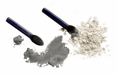 cosmetic powder on the white background Stock Photo - Budget Royalty-Free & Subscription, Code: 400-05203202