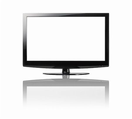 flat screen LCD monitor isolated on white Stock Photo - Budget Royalty-Free & Subscription, Code: 400-05203213