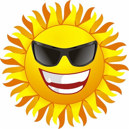 simsearch:400-04814877,k - smiling sun with glasses Stock Photo - Budget Royalty-Free & Subscription, Code: 400-05203416