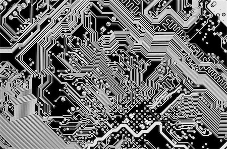 Circuit board electronic black and white background Stock Photo - Budget Royalty-Free & Subscription, Code: 400-05203543