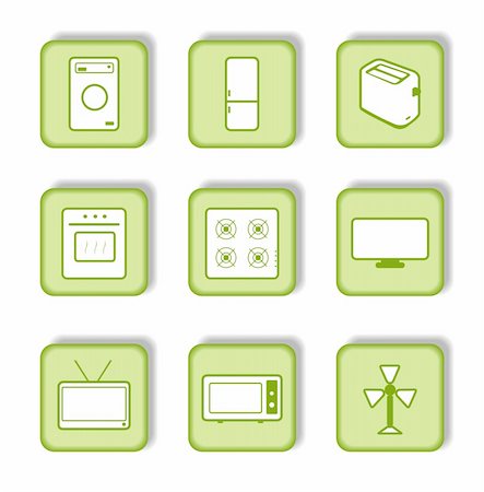 Green sticker with icon 9. Vector Stock Photo - Budget Royalty-Free & Subscription, Code: 400-05203697