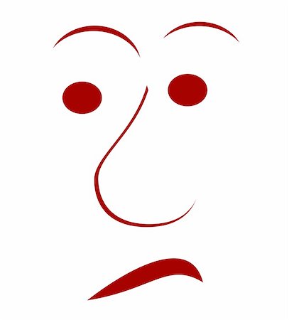 frustrated cartoon faces - Illustration of face  invisible man - vector Stock Photo - Budget Royalty-Free & Subscription, Code: 400-05203741
