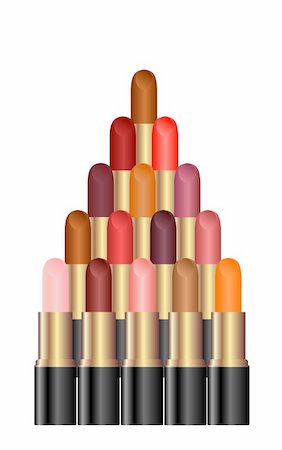 simsearch:400-04776576,k - Pyramid of a palette of lipsticks - vector Stock Photo - Budget Royalty-Free & Subscription, Code: 400-05203800