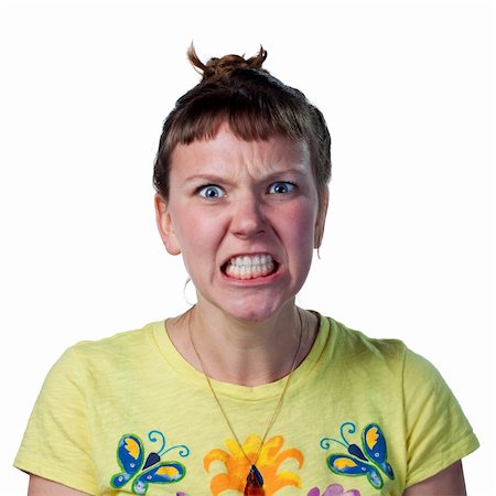 Woman very angry and upset, speaking through gritted teeth Photographie de stock - Aubaine LD & Abonnement, Code: 400-05214010