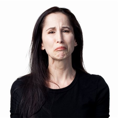 simsearch:400-05213670,k - Portrait of a crying woman, isolated image Stock Photo - Budget Royalty-Free & Subscription, Code: 400-05214274