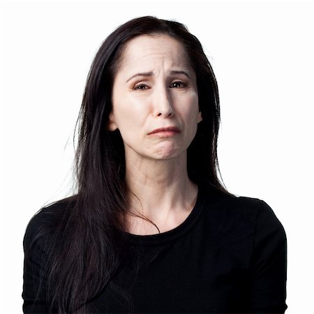 simsearch:400-05213670,k - Portrait of a crying woman, isolated image Stock Photo - Budget Royalty-Free & Subscription, Code: 400-05214275