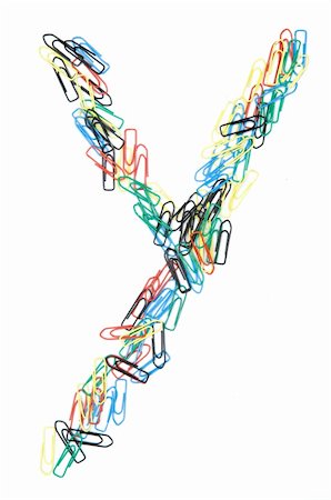 simsearch:400-06070388,k - Letter Y formed with colorful paperclips Photographie de stock - Aubaine LD & Abonnement, Code: 400-05215804