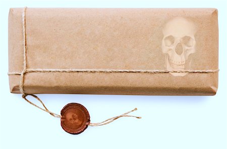 Deadly postal parcel on a white background Photographie de stock - Aubaine LD & Abonnement, Code: 400-05215928
