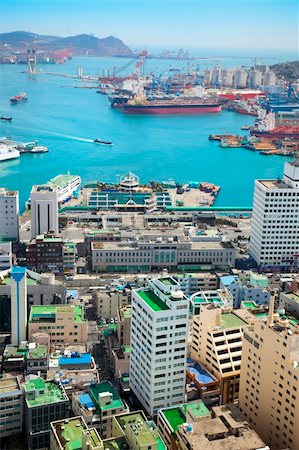 simsearch:855-03021813,k - Harbor/ Cargo / Aerial View / Asia / South Korea Stockbilder - Microstock & Abonnement, Bildnummer: 400-05215935