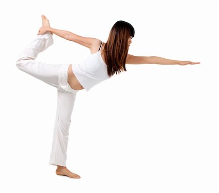 simsearch:400-05706252,k - Woman in yoga, the shiva posture, isolated on white. Foto de stock - Super Valor sin royalties y Suscripción, Código: 400-05216799