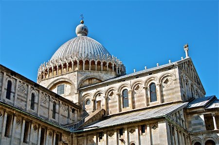 simsearch:400-07169256,k - Cathedral in the Piazza del Duomo, next to the leaning tower of Pisa. Stock Photo - Budget Royalty-Free & Subscription, Code: 400-05216843