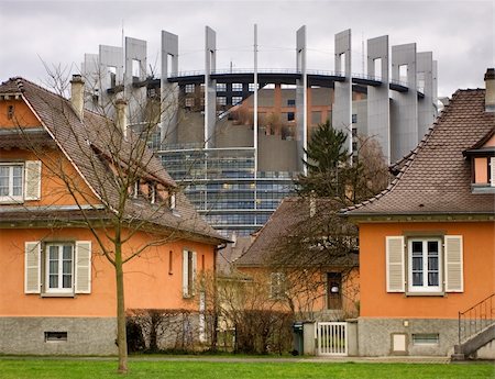 The European Parliament, Strasbourg building, France Foto de stock - Super Valor sin royalties y Suscripción, Código: 400-05217430