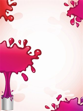 Pink and red Ink Splash Background. Editable Vector Illustration Photographie de stock - Aubaine LD & Abonnement, Code: 400-05217836