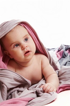 simsearch:400-06080069,k - child lying under the fabric she is interested Stock Photo - Budget Royalty-Free & Subscription, Code: 400-05217957