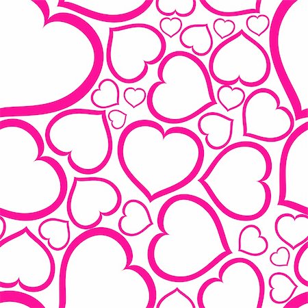 Love seamless vector pattern made from pink hearts (valentine day card) Stock Photo - Budget Royalty-Free & Subscription, Code: 400-05217968