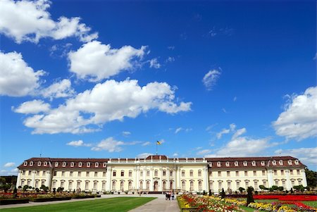 Road to royal palace and royal garden. Baden-Wurttemberg, Ludwigsburg, South Germany Stock Photo - Budget Royalty-Free & Subscription, Code: 400-05218480