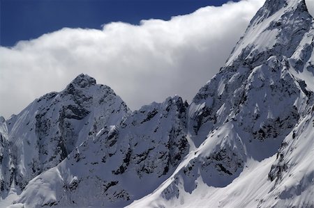 simsearch:400-05149140,k - Caucasus Mountains in cloud. Dombay. Stock Photo - Budget Royalty-Free & Subscription, Code: 400-05218628