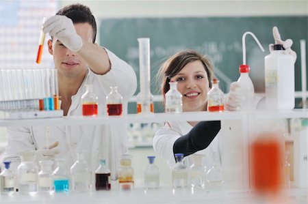 simsearch:400-05218769,k - young students in bright lab Stock Photo - Budget Royalty-Free & Subscription, Code: 400-05218655