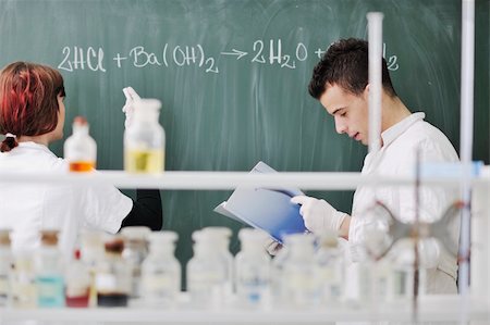 young students in bright lab Stock Photo - Budget Royalty-Free & Subscription, Code: 400-05218776