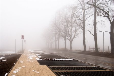 The foggy road to nowhere Stock Photo - Budget Royalty-Free & Subscription, Code: 400-05218870