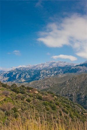 rethymno - Landscape from the Lefka Ori Mountains in Crete, Greece Stockbilder - Microstock & Abonnement, Bildnummer: 400-05219356