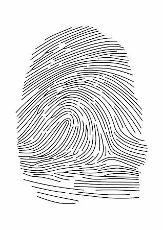 Illustration of a detailed fingerprint Foto de stock - Super Valor sin royalties y Suscripción, Código: 400-05219427