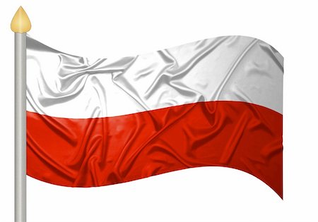 Polish flag with ripples Fotografie stock - Microstock e Abbonamento, Codice: 400-05219529