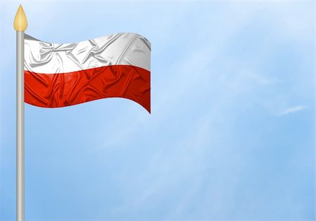 Polish flag with ripples Fotografie stock - Microstock e Abbonamento, Codice: 400-05219547