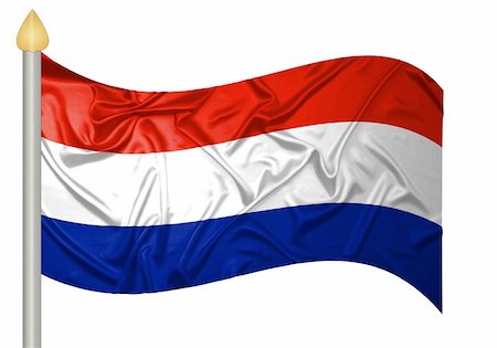 Dutch flag with ripples Fotografie stock - Microstock e Abbonamento, Codice: 400-05219558